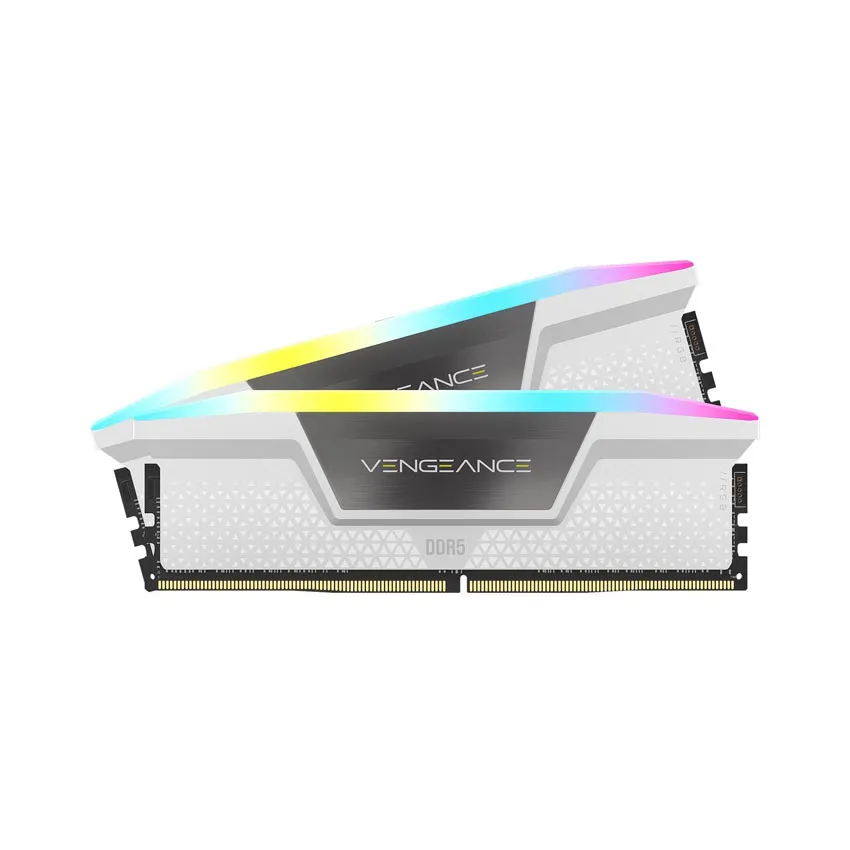 Ram Desktop Corsair Vengeance RGB White Heatspreader (CMH32GX5M2B5200C40W) 32GB (2x16GB) DDR5 5200MHz